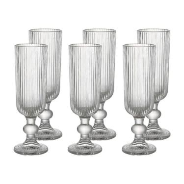 Imagem de Jogo De 6 Taças De Vidro Reluz Para Espumante 150ml Haus Concept Vidro