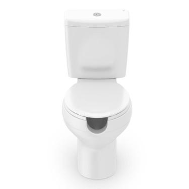 Imagem de Kit 3 Vaso Sanitário Com Caixa Acoplada E Assento Com Abertura Acesso Incepa Branco Brilhante