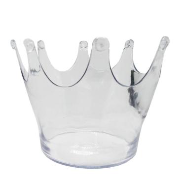 Imagem de Cachepot Acrílico Coroa Transparente