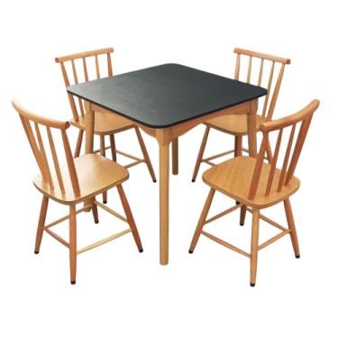 Imagem de Jogo de Jantar Colonial Brisa Mesa 80X80 cm 04 Cadeiras Top QUADRADA -