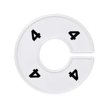 Imagem de Separador Para Cabide, Transparente Com Impressão  Tamanho 4 - Central