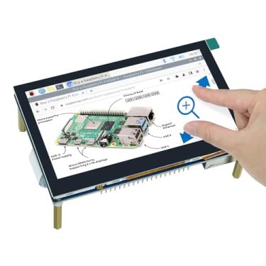 Imagem de FREENOVE Monitor Touchscreen De 4,3" Para Raspberry Pi 5 4 B 3 B+ A+, Tela Ips 800X480 Pixels, Capacitiva Sensível Ao Toque Pontos, Porta Mipi Dsi Sem Driver