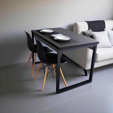 Imagem de Mesa de Jantar Quadrada 80x80cm Industrial - Estrutura de Metalon Refo