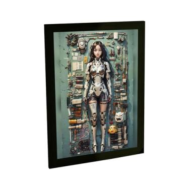 Imagem de Quadro Decorativo Armadura Garota Ciborgue Anime Games Decoração Poster Quarto Sala