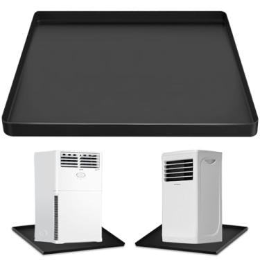 Imagem de Bandeja coletora de ar condicionado portátil com borda elevada, bandeja de drenagem CA de silicone de 59,9 cm x 65 cm para unidade CA de 5.000 a 14.000 BTU, bandeja coletora CA para captura e