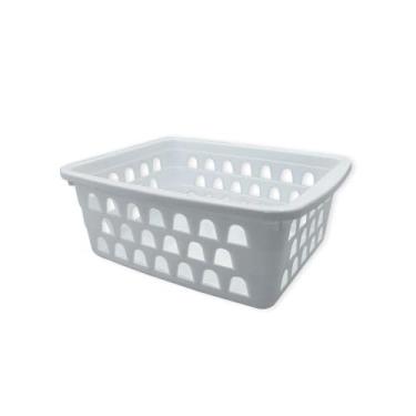 Imagem de Cesta Organizadora Pequena para Armários e Gavetas, Plástico Branco, Design, WD