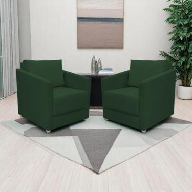 Imagem de Kit 2 Poltronas Decorativa Para Sala Recepção Manicure Consultório Cel