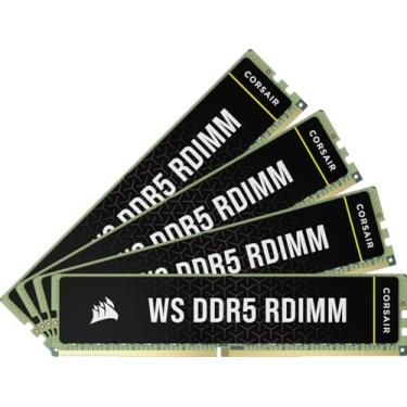 Imagem de CORSAIR Memória de computador WS DDR5 ECC RDIMM 64GB (4x16GB) 6400MHz CL32 Intel XMP 3.0 - Preto (CMA64GX5M4B6400C32)