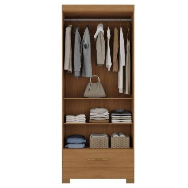 Imagem de Guarda Roupa Roupeiro Multiuso Smart Versatile 1 Gaveta Sem Portas Cinamomo - Rodial Móveis