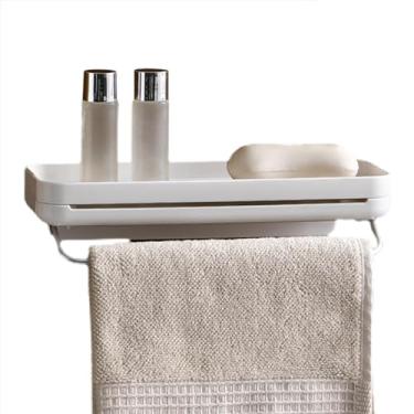 Imagem de Prateleiras flutuantes para banheiro | Prateleira de banheiro, prateleira de parede de canto, suporte prático de chuveiro para decoração de quarto, armazenamento de cozinha