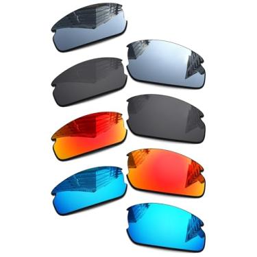 Imagem de Lentes de reposição polarizadas de 1,6 mm para óculos de sol Oakley Flak 2.0 OO9295 59 mm, proteção UV, lente espelhada escura, peças de reparo e kit