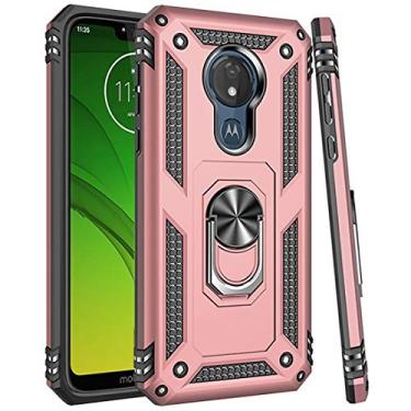Imagem de Zoeirc Capa para Moto G7 Power, Capa para Moto G7 Supra, Capa para celular Moto G7 Optimo Maxx, suporte magnético para anel de carro, suporte de suporte, capa protetora Defender para Motorola Moto G7