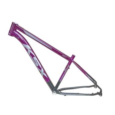 Imagem de Quadro KSX 100% Alumínio Liga 6061 Aro 29 Bicicleta Mountain Bike Cabeamento Interno Com Gancheira (VIOLETA C/PRETO (ADS PRATA), 17)