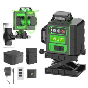 Imagem de MJF Nível A Laser, 12 Linhas Cruzadas Verdes, Tamanho De Bolso, Lasers 3D Com Bateria Recarregável De Longa Duração, Nível De Nível De Alta Precisão, Com Autonivelamento, Ideal Para Construção E Dec