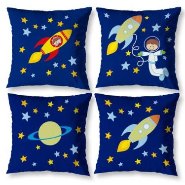 Imagem de Kit 3 Almofadas Cheias Infantil Menino para Quarto Estampas Digitais 4