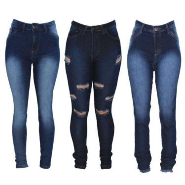 Imagem de 3 Kit Calças Feminino Jeans Hot Pants Menor Preço - Ababil, 40