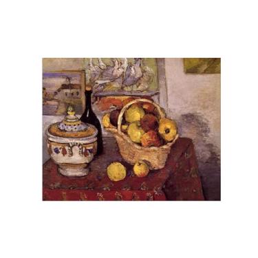 Imagem de Natureza Morta Quadro Parede em Tela-Famosas Pinturas para Sala de Jantar-Terrina de sopa-Decoração Cozinha Vintage 20x25cm Sem Moldura