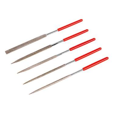 Imagem de Jogo de limas agulha diamantadas 140x70x3mm 5pcs mtx