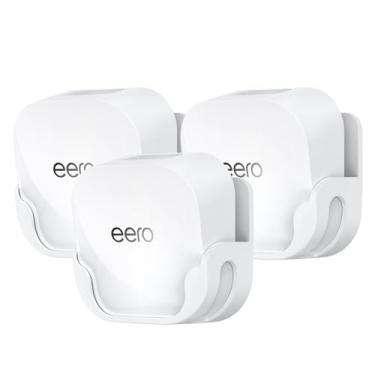 Imagem de XLTTYWL Kit de montagem de parede eero 7, suporte de montagem erro 7 otimiza espaço e acessórios de gerenciamento de cabos eero WiFi 7 compatível com roteador eeros 7 Extender Dual-Band Mesh Wi-Fi 7