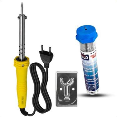 Imagem de Kit Ferro de Solda 30w 127v + Tubo Estanho 1mm 22g - Startools