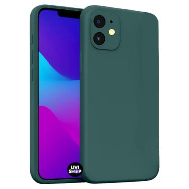 Imagem de Capa Case Capinha Para iPhone 11 Silicone Com Bordas Elevadas Aveludada Forro Premium (VERDE MILITAR)