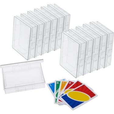 Imagem de Caixas de baralho de cartas Skylety Clear Plastic Storage (12 unidades