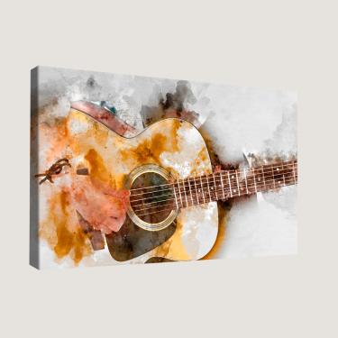 Imagem de Quadro Decorativo Arte Violão Aquarela