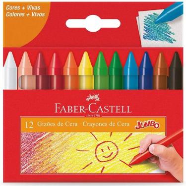 Imagem de Giz de cera Gizão 12 cores clássicas Faber-Castell - FABER CASTELL