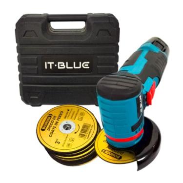 Imagem de Kit Lixadeira Esmerilhadeira Lixadeira Manual Recarregável 12V, Lixadeira Portátil Esmerilhadeira, Kit Completo de Velocidade Com 20 Discos de Corte 2 Baterias Com Maleta