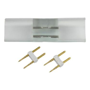 Imagem de Kit 5 Conector Emenda Reta P/Mangueira Led Neon 110/220v