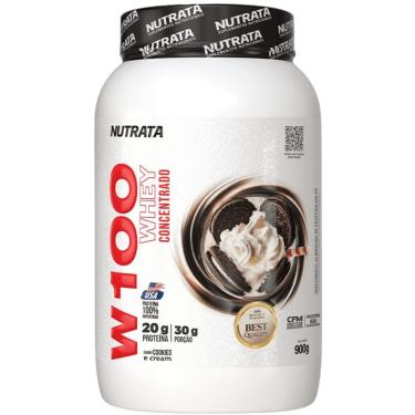 Imagem de WHEY PROTEIN W100 POTE 900G COOKIES & CREAM NUTRATA