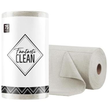 Imagem de Rolo de pano de limpeza Fantasticlean Microfiber, pacote 75, 30x30cm