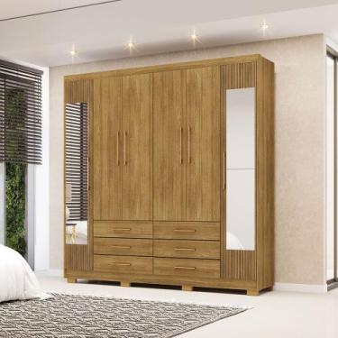 Imagem de Guarda Roupa Dunas Casal 6 Portas de Bater 2 Com Espelhos 6 Gavetas MD