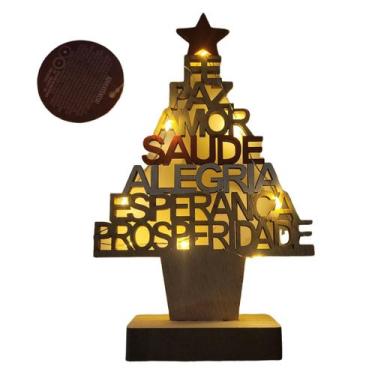 Imagem de Árvore De Natal Dos Desejos Decoração Art Christmas Em Madeira Com Led