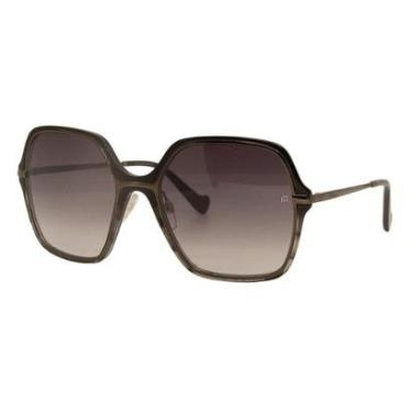 Imagem de Óculos Solar Ana Hickmann Mari 6 A21 Brilho Lente Cinza Degradê-Feminino