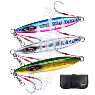 Imagem de Gabarito de pesca Goture Glow Slow Pitch Jigs com saco de gabarito 100