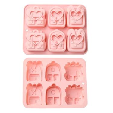 Imagem de UR URLIFEHALL 2 peças de moldes de silicone, mochilas, formas de chocolate, para decoração de bolos, biscoitos, doces, geléia, cubo de gelo, petiscos para animais de estimação, artesanato