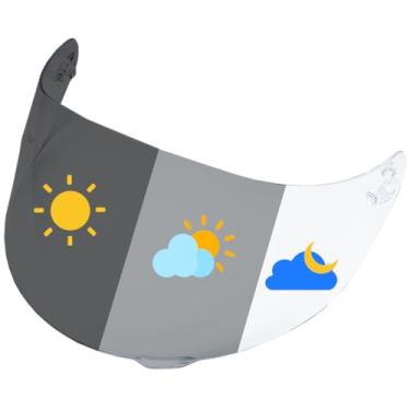 Imagem de TAOHOM Substituição de escudo de capacete K1, viseira de capacete de motocicleta K5 compatível com AGV K1 K3SV K5 (fotocromática)