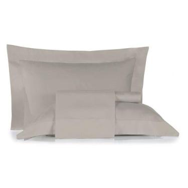 Imagem de Jogo de Cama King Size Liso 300 Fios Nova América, Bege