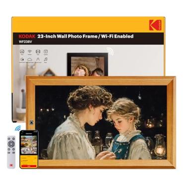 Imagem de KODAK Moldura digital WiFi GG de 60,5 cm – Tela IPS FHD 1920 x 1080 com armazenamento de 32 GB, rotação automática, controle remoto, montagem na parede, compatível com Alexa, para família