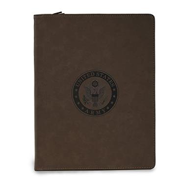 Imagem de Bey-Berk Bolsa com zíper com vários compartimentos do exército dos EUA, organizador de fichário, portfólio, presente (marrom)