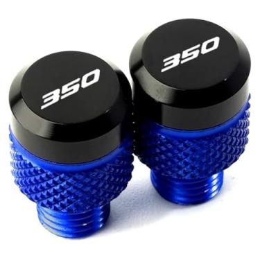 Imagem de BYYINGSUS Espelhos de motocicleta com parafusos de plugue de furo compatível com Forza750 NSS 750 FO&RZA 350 NSS350 FO&RZA 250 300 capa de furo CNC (Azul-350)