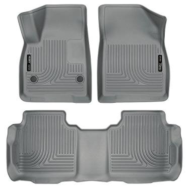 Imagem de Husky Liners Serve para 2017-19 Cadillac XT5, GMC Acadia, 2017-19 Chevrolet Blazer Weatherbeater frente e 2º assento tapetes