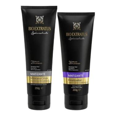 Imagem de Kit 1 Máscara Cinza 250g 1 Finalizador 200g Matizante - BIOEXTRATUS