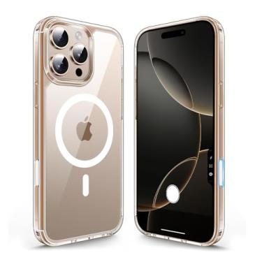 Imagem de Capa Magnética para iPhone 16 Pro com Botão de Controle de Câmera Integrado, Preto Matte, Proteção Militar, Compatível M4gS4fe – Capa de Alta Atração Magnética 38 Ímãs