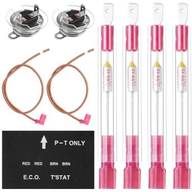 Imagem de Kbiykuy Kit de reparo de aquecedor de água RV 93866, conjunto de termostato e elemento de aquecimento com juntas, 4 peças