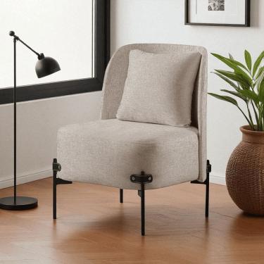 Imagem de Poltrona para Sala de Estar Madeira Maciça Aurora Luxo Cappuccino