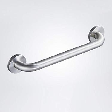 Imagem de XNXWDZ Corrimão de chuveiro de parede de banheiro para deficientes, corrimão de segurança de banheiro, corrimão de aço inoxidável, adequado para banheira, vaso sanitário (metálico 48 cm)