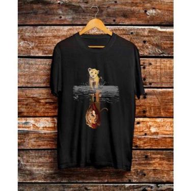 Imagem de Camiseta Adulto Rei Leao Unissex 100% Algodão - loja dinka, m, Preto