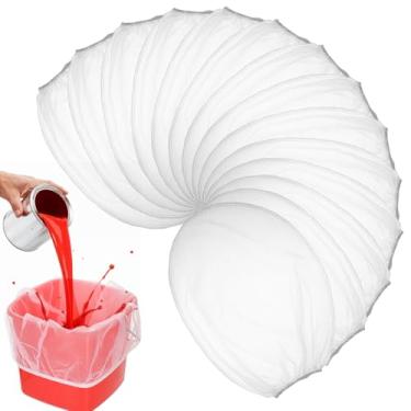 Imagem de 60 sacos de filtro de tinta, sacos de filtro de tinta elásticos de 14 litros, saco descartável de filtro de malha de nylon, filtro de pintura, ferramenta de filtro hidropônico para jardinagem